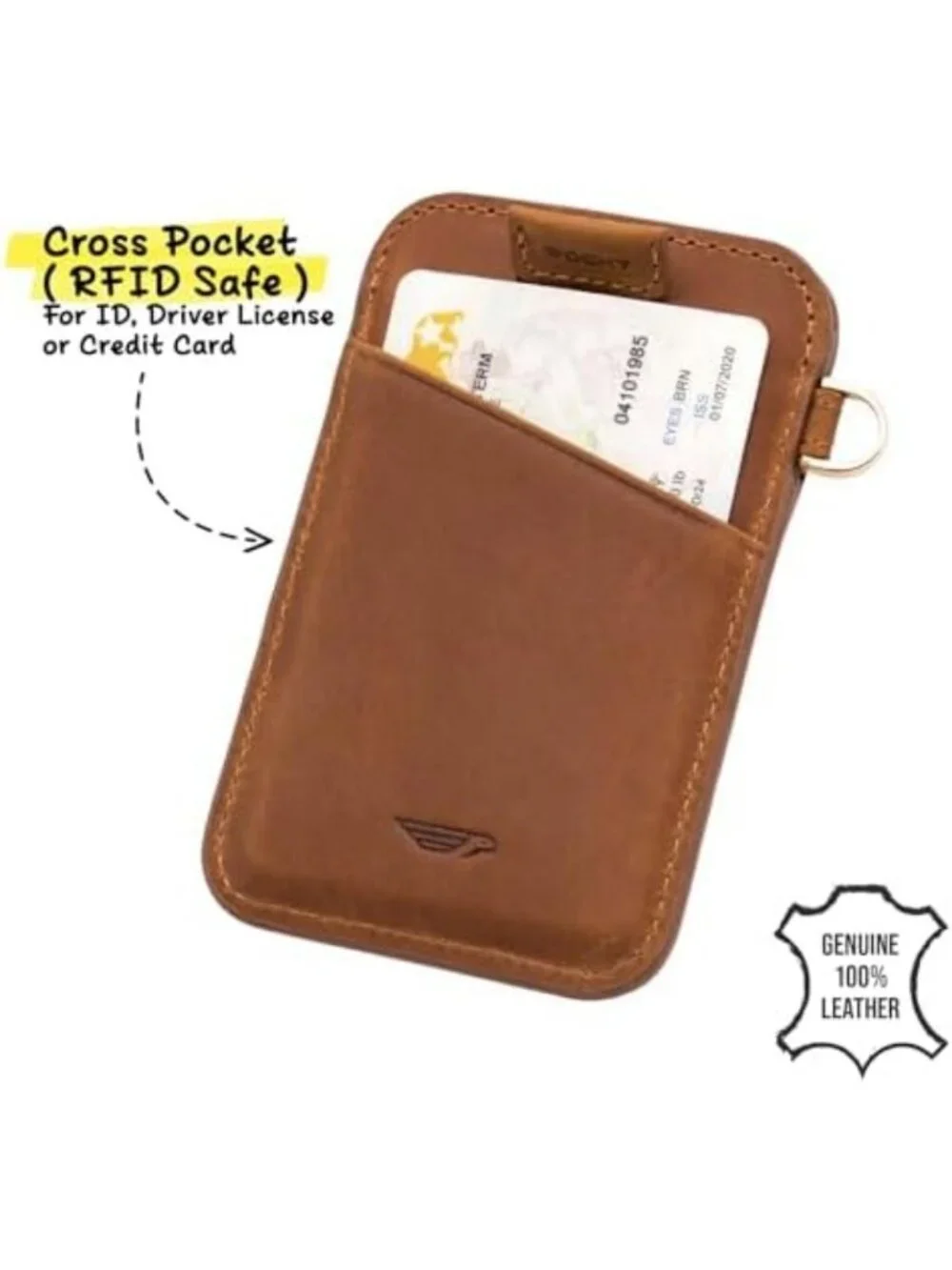 Slim RFID Wallet for Women - Minimalist Thin Card Holder & Keychain Wallet